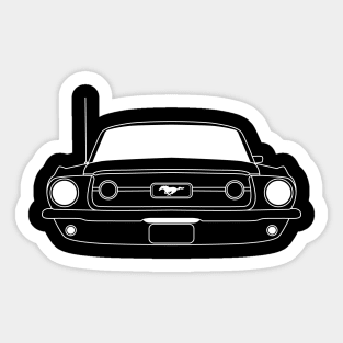 Ford Mustang 67 White Outline Sticker